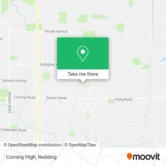 Corning High map