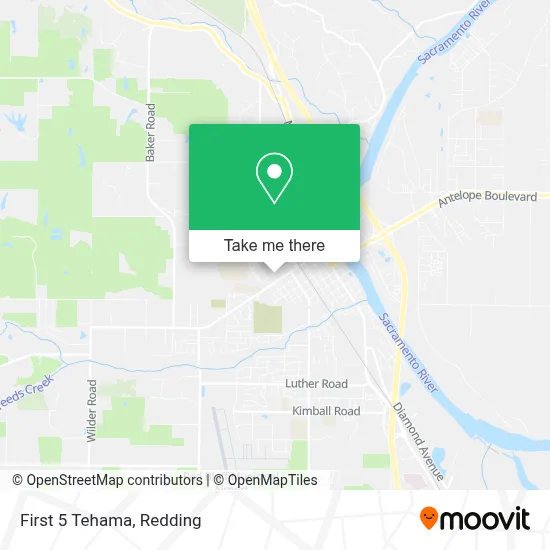 First 5 Tehama map