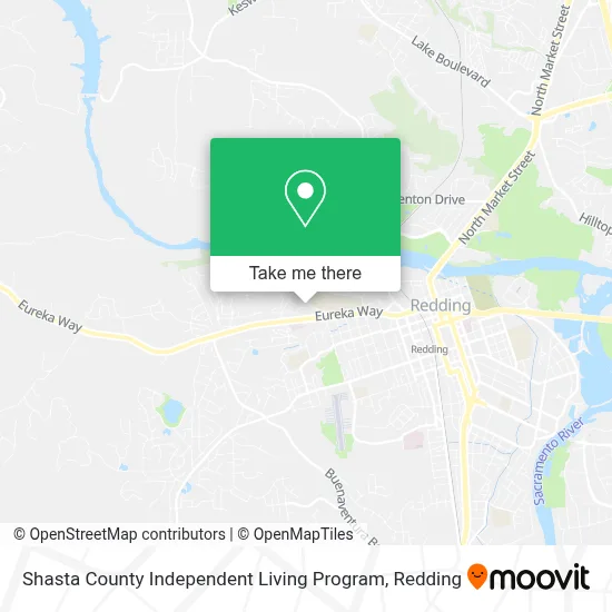 Shasta County Independent Living Program map
