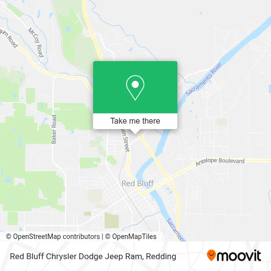 Red Bluff Chrysler Dodge Jeep Ram map