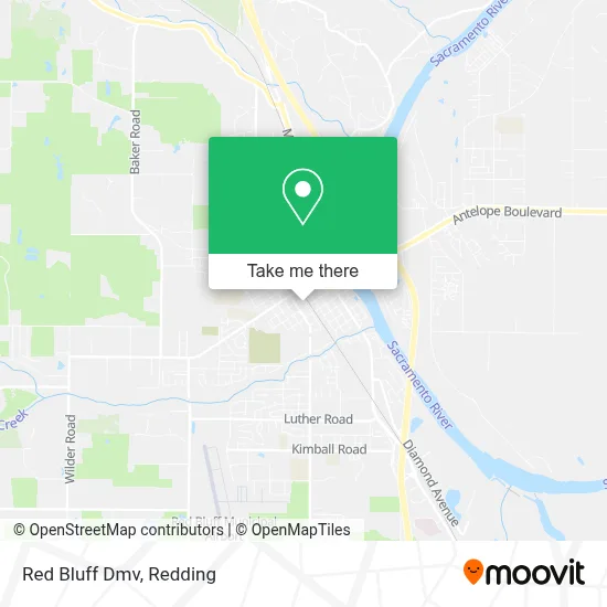 Red Bluff Dmv map