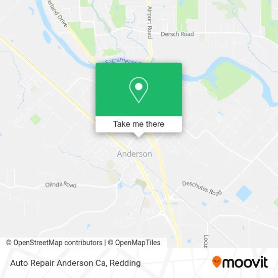 Auto Repair Anderson Ca map