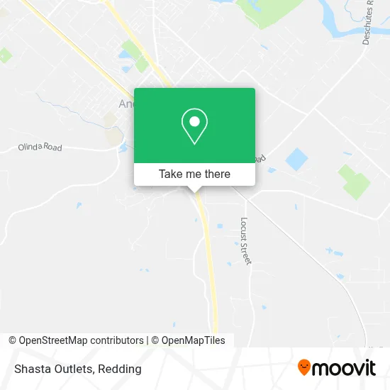 Shasta Outlets map