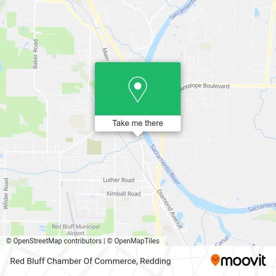 Red Bluff Chamber Of Commerce map
