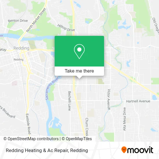 Redding Heating & Ac Repair map