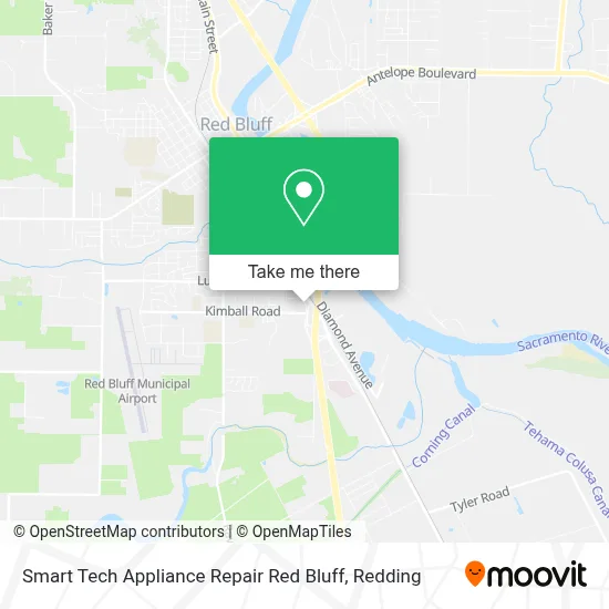 Smart Tech Appliance Repair Red Bluff map