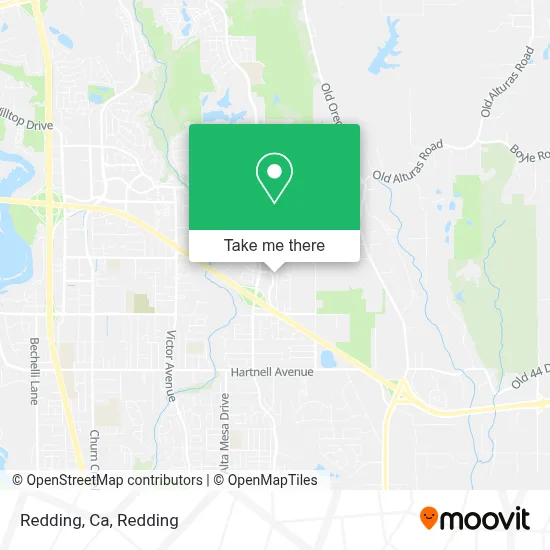 Redding, Ca map