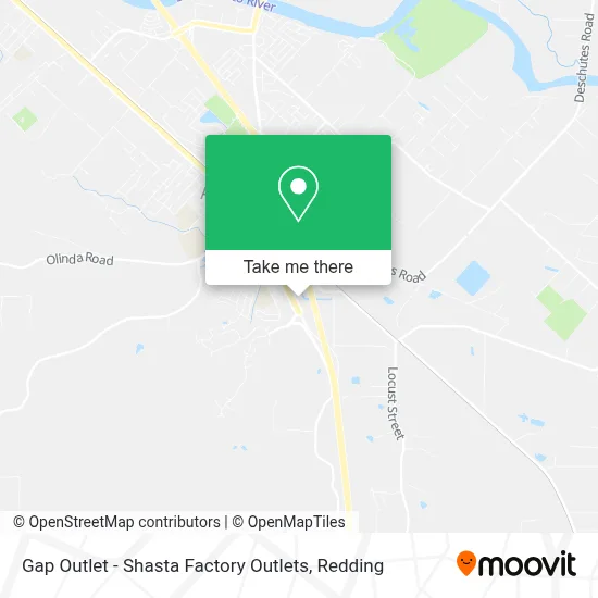 Gap Outlet - Shasta Factory Outlets map