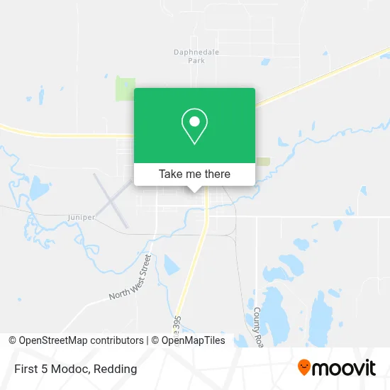 First 5 Modoc map