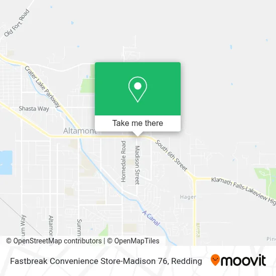 Fastbreak Convenience Store-Madison 76 map