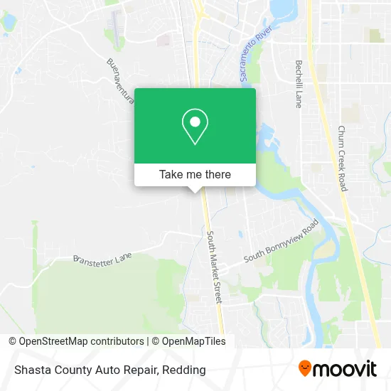 Shasta County Auto Repair map
