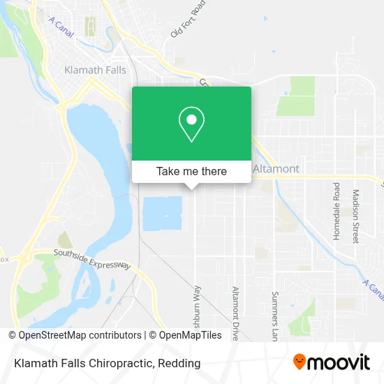 Klamath Falls Chiropractic map