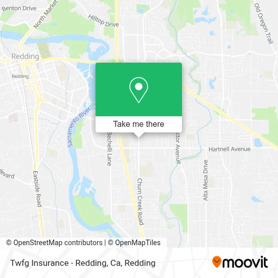Twfg Insurance - Redding, Ca map