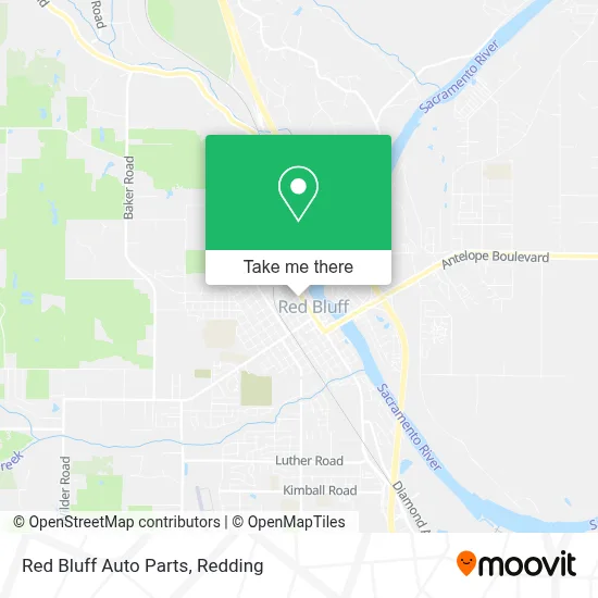 Red Bluff Auto Parts map