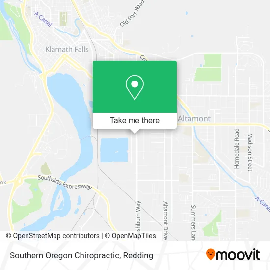 Southern Oregon Chiropractic map