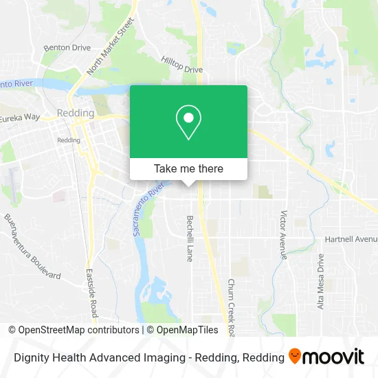 Dignity Health Advanced Imaging - Redding map