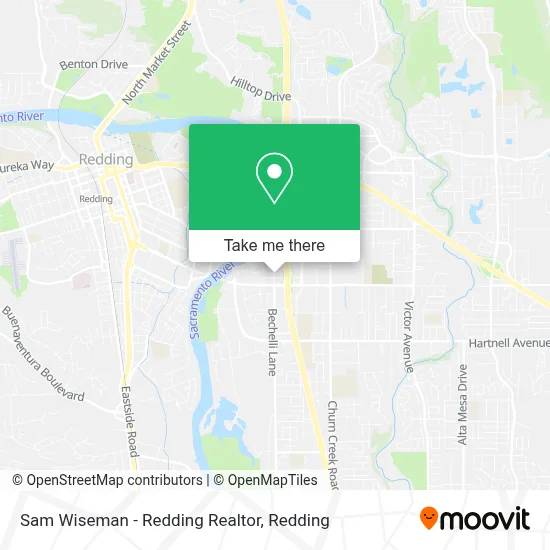 Sam Wiseman - Redding Realtor map