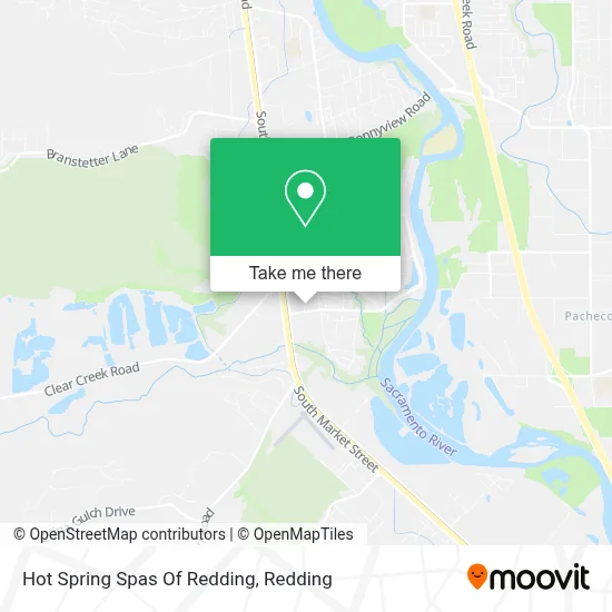Hot Spring Spas Of Redding map