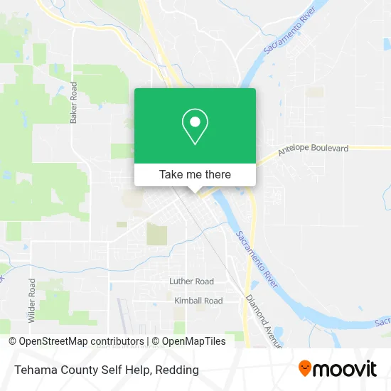 Tehama County Self Help map