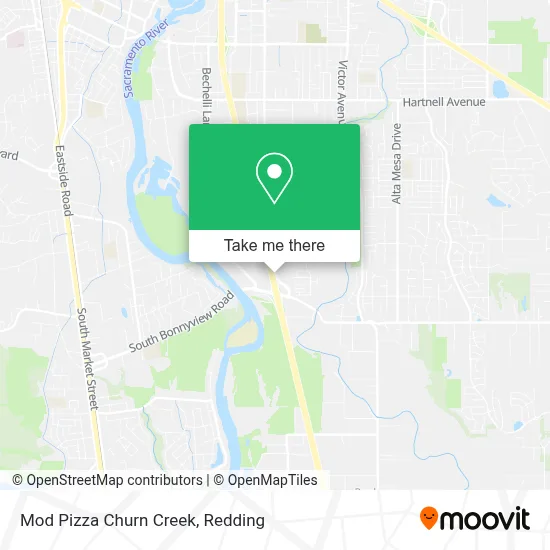 Mod Pizza Churn Creek map