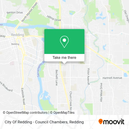 City Of Redding - Council Chambers map