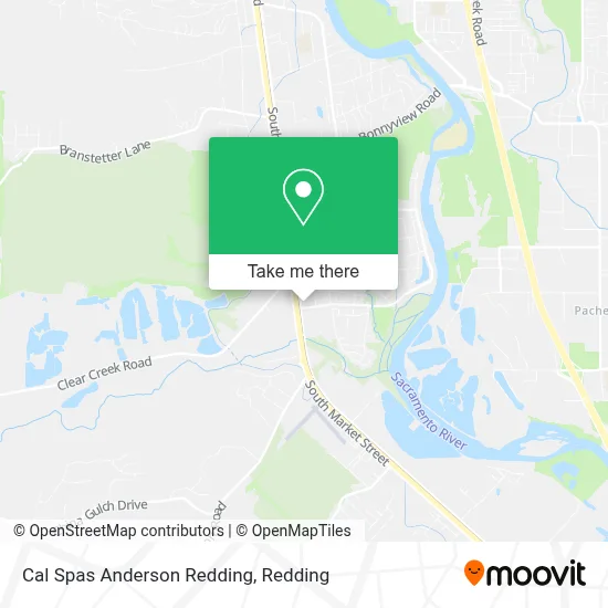 Cal Spas Anderson Redding map