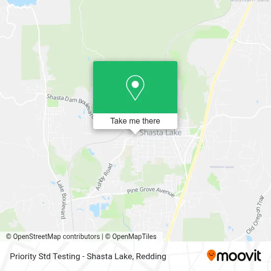 Priority Std Testing - Shasta Lake map