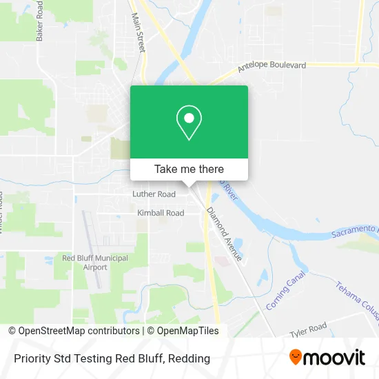 Priority Std Testing Red Bluff map