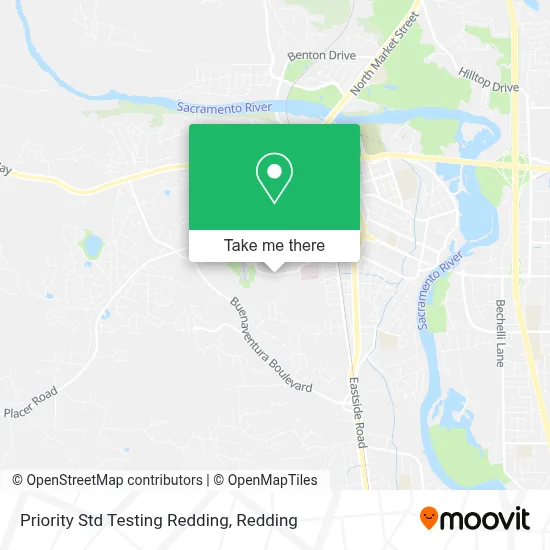 Priority Std Testing Redding map