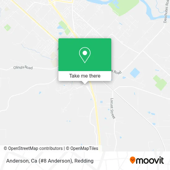 Anderson, Ca (#8 Anderson) map