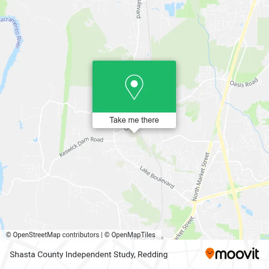 Shasta County Independent Study map