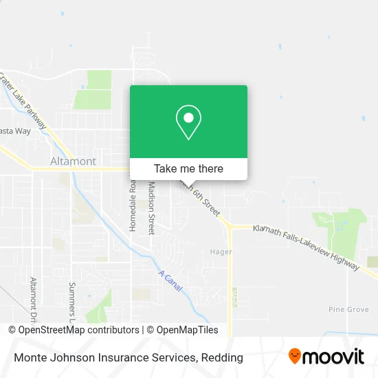 Monte Johnson Insurance Services map
