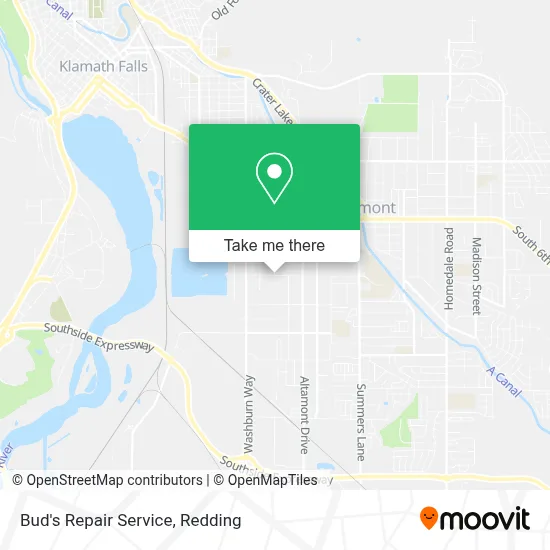 Bud's Repair Service map