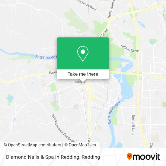 Diamond Nails & Spa In Redding map