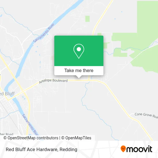 Red Bluff Ace Hardware map
