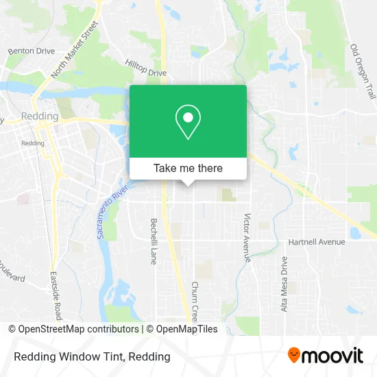 Redding Window Tint map
