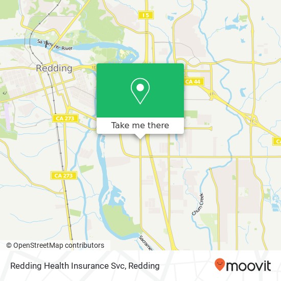 Redding Health Insurance Svc map