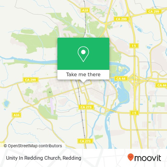 Unity In Redding Church map