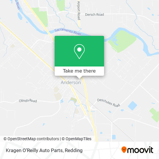 Mapa de Kragen O'Reilly Auto Parts