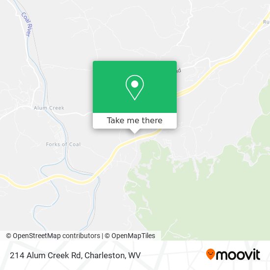 Mapa de 214 Alum Creek Rd