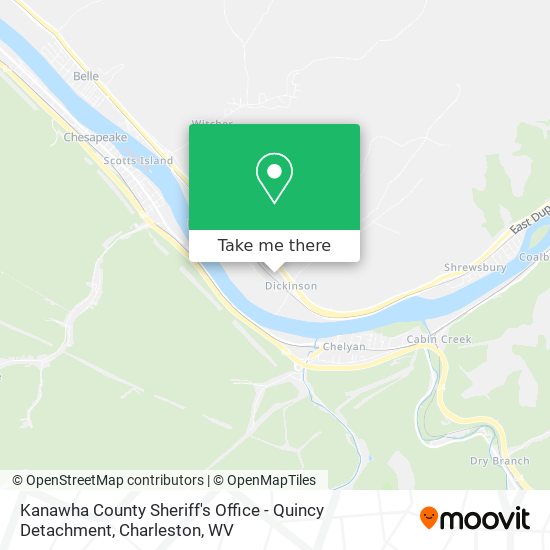 Kanawha County Sheriff's Office - Quincy Detachment map
