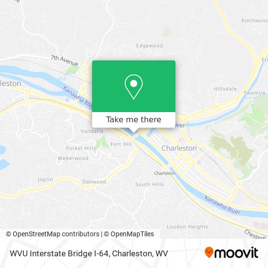 Mapa de WVU Interstate Bridge I-64