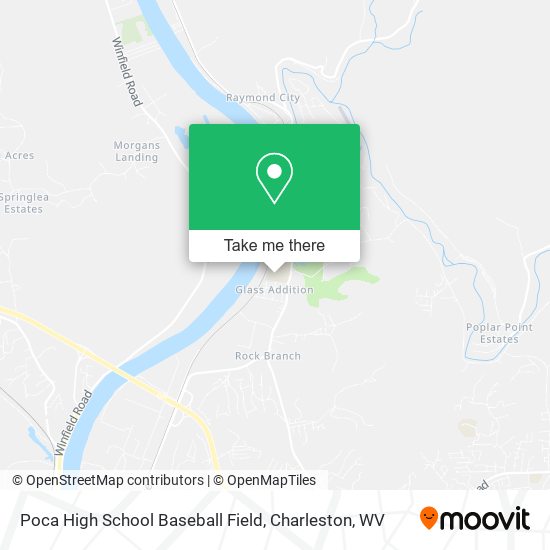 Poca High School Baseball Field map