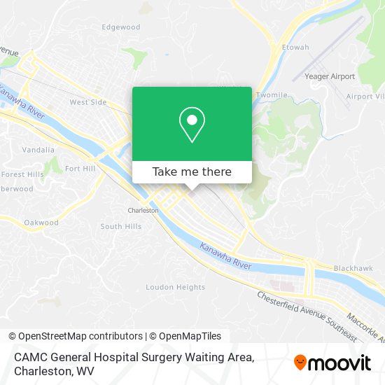 CAMC General Hospital Surgery Waiting Area map