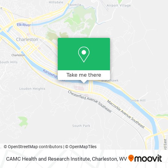 CAMC Health and Research Institute map