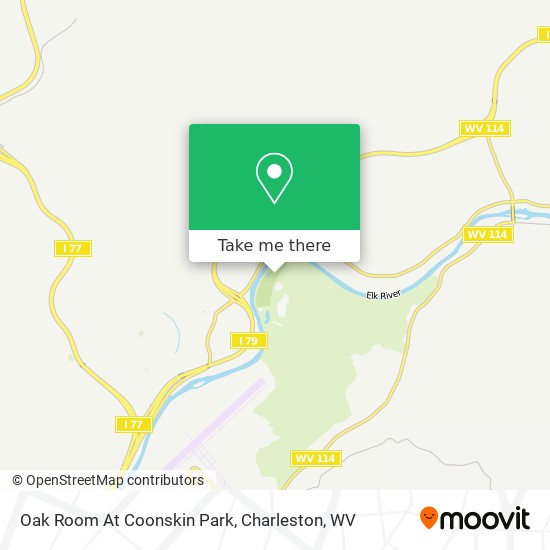 Oak Room At Coonskin Park map