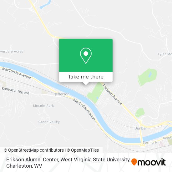 Erikson Alumni Center, West Virginia State University map