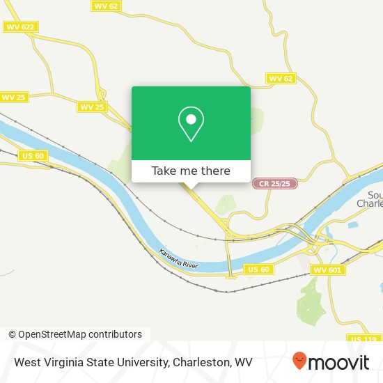 Mapa de West Virginia State University