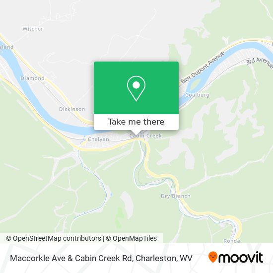 Mapa de Maccorkle Ave & Cabin Creek Rd