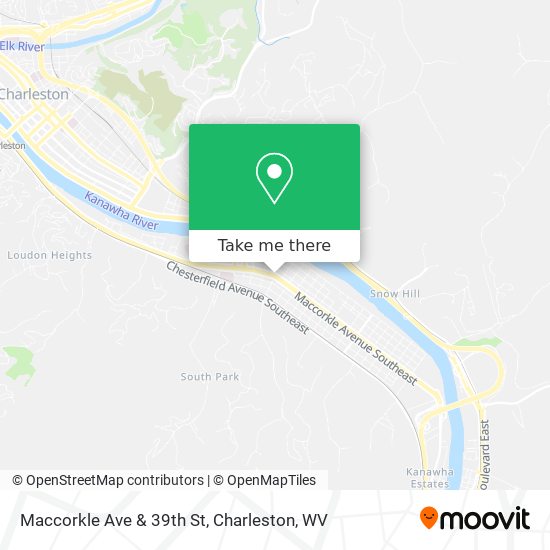 Maccorkle Ave & 39th St map